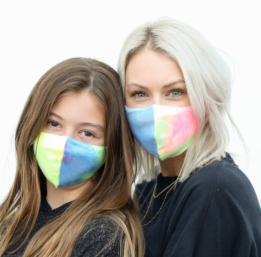 COLORBLOCK Mommy and Me Neon Tie Dye Masks
